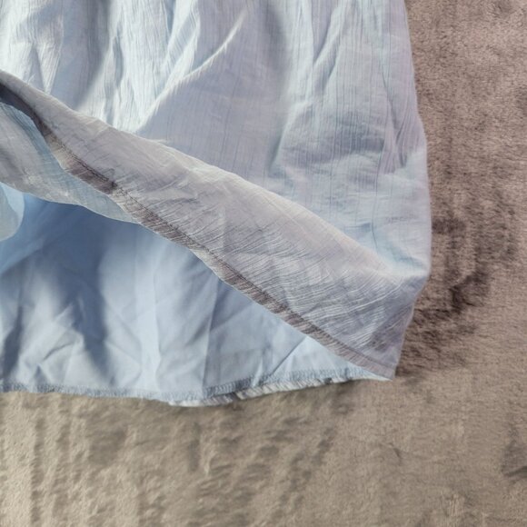 Womens Baby Doll‎ Mini Dress XS Blue Tie Strap Edgy Y2K Cottagecore Aesthetics - Picture 4 of 9